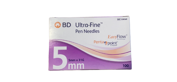 BD ultra fine pen neddles 5mmx31G penta point